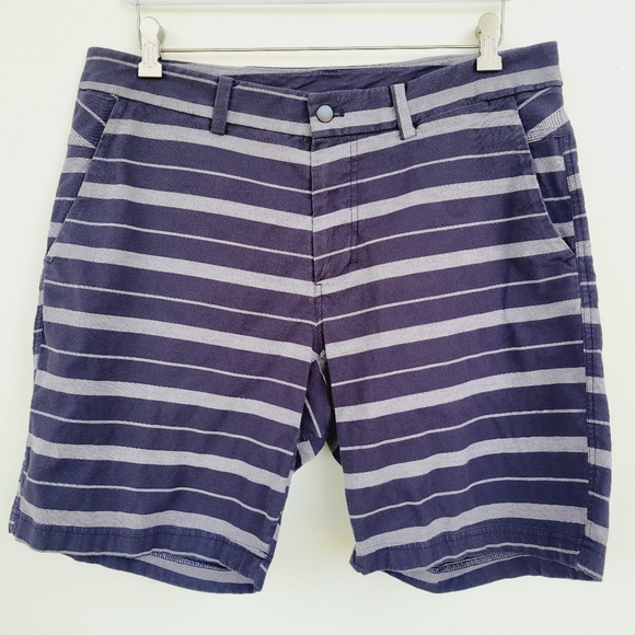 Lululemon mens Commission Short 9  Striped Short Size 36 Golf - Picture 1 of 11